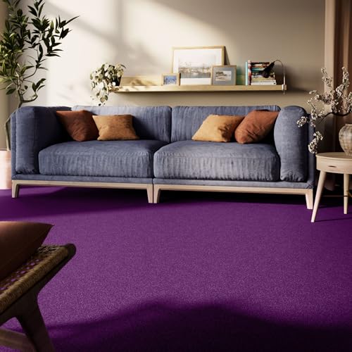 Teppichboden Cambridge Young in lila, GUT Siegel Zertifiziert, Größe: 200x450 cm