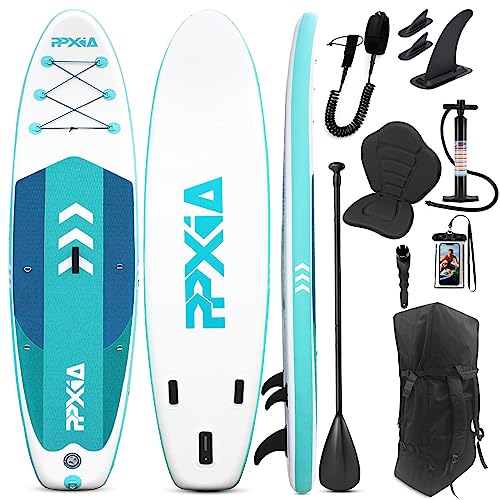 SUP Board, Aufblasbares Stand Up Paddling Board Set Breites Stabiles Design 320×84×15cm/335x84x15cm bis 200KG mit Komplettes Zubehör, Stand Up Paddle Board Surfbrett Surfboard für Kinder & Erwachsene