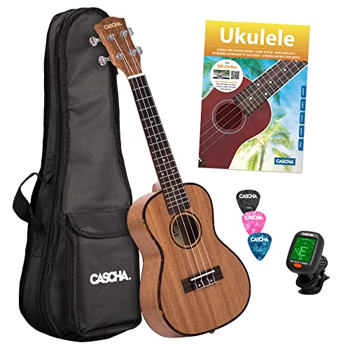 Cascha HH 2036 Premium Mahogany Concert Ukulele Starter Pack