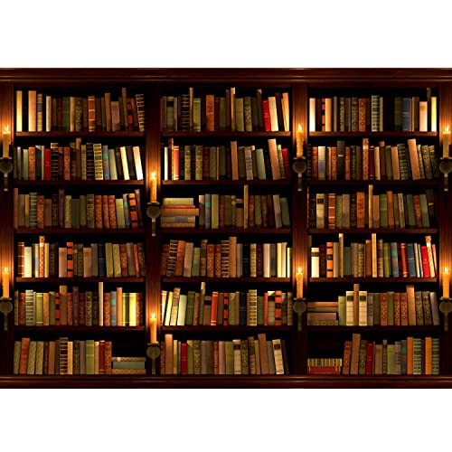Runa Art Fototapete Bibliothek 352 x 250 cm Vlies Tapeten XXL Moderne Wandtapete Wohnzimmer Schlafzimmer Braun 9058011a