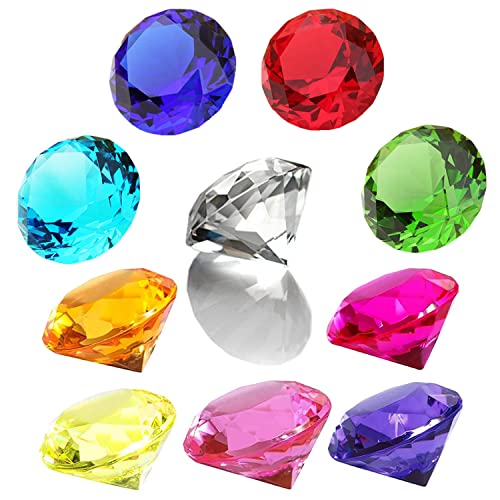 Kettion 10stück 4cm Große Größe Diamant Acryl Edelstein,Ostereier-Füller,Tauchlehrer,Gefälligkeiten der Partei, Geschenk zu Geburtstags,Weihnachts,Osterpreisen