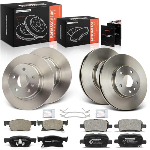 Frankberg Bremsensatz inkl. 4x Bremsscheiben + 8x Bremsbeläge Vorne Hinten Kompatibel mit Astra K Sports Tourer B16 Astra K B16 Replace# 39037199, 13478300