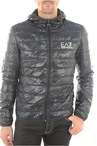 Emporio Armani Herren Train Core Down Hooded Jacket Daunenmantel, Nacht Blau, X-Groß