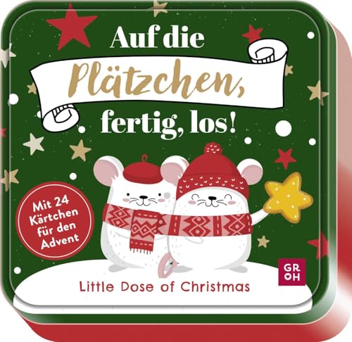 Little Dose of Christmas – Auf die Plätzchen, fertig, los!: Adventskalender-Dose mit 24 Kärtchen voller niedlicher Illustrationen und lustiger Sprüche (Cute Christmas Friends)