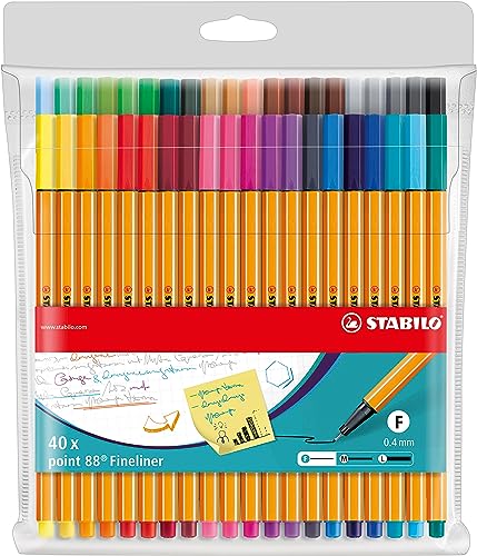 STABILO - Fineliner - point 88-40er Pack - 40 Farben