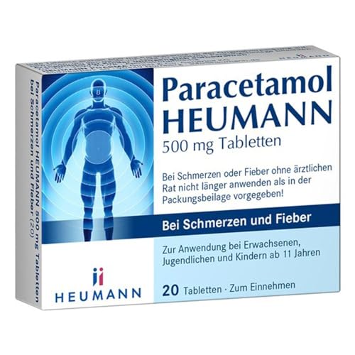 Paracetamol HEUMANN 500 mg Tabletten bei Schmerzen und Fieber 20 stk