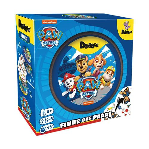 Zygomatic, Dobble Paw Patrol, Eco-Sleeves, Kinderspiel, Kartenspiel, 2-8 Spieler, Ab 4+ Jahren, 15 Minuten, Deutsch