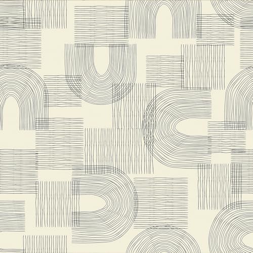 Decotalk Selbstklebende Tapete Boho Style Geometrisches Bogenmuster 44.5X900cm Beige Tapete Selbstklebende Geometrischem Bogen Abstrakte Mustertapete Wandtapete Wand Dekoration Wasserdichte Abnehmbare