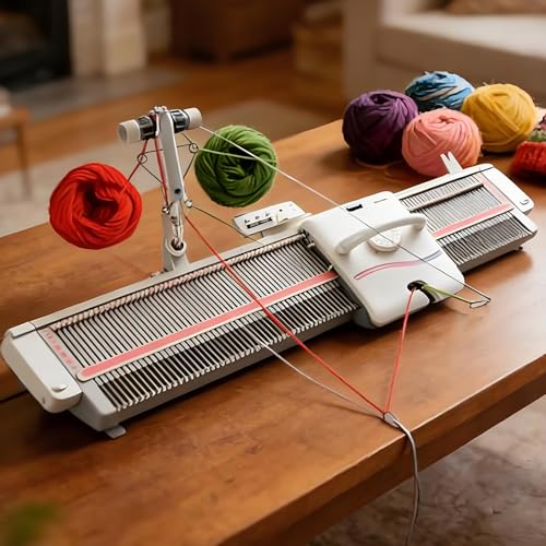 TozMvi Tragbare Strickmaschine – 6,5 Mm Mittelstärke, 150 Maschen, Intelligentes Webstuhl-Set Für Den Haushalt, Nähwerkzeug-Set Mit Zubehör Für Socken, Mützen Und Schals
