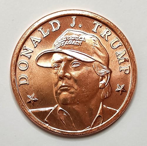 1 oz (AVDP-Unze) 99.9% reines Kupfer - Kupfer Rundbarren Präsidenten der Vereinigten Staaten in original Lindner Kapsel (Trump)
