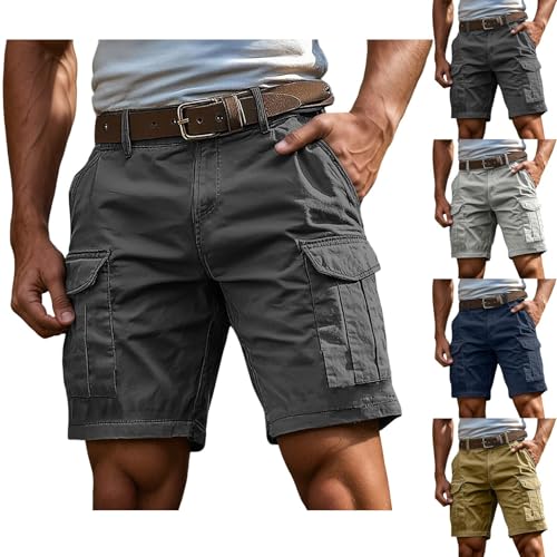 Kurze Herren Hosen Herrenshorts Kurze Arbeitshose Herren Cargohose Männer Hosen Shorts Cargo Für Men's Sport Kurz Bermuda Herren-Shorts Stretch Bermudas Sommer Latzhose Mit Reißverschluss Herrenhose