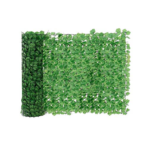 Trintion Künstliche Efeu Garten Sichtschutz 100x300cm Balkon Sichtschutz Künstliche Hecken Paneele Rolle Pflanzen Hängend Girlande für Gartenhecken Balkon Außendekoration