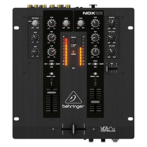 Behringer PRO MIXER NOX101 Premium 2-Kanal DJ-Mixer mit voller VCA-Steuerung und Ultraglide Crossfader