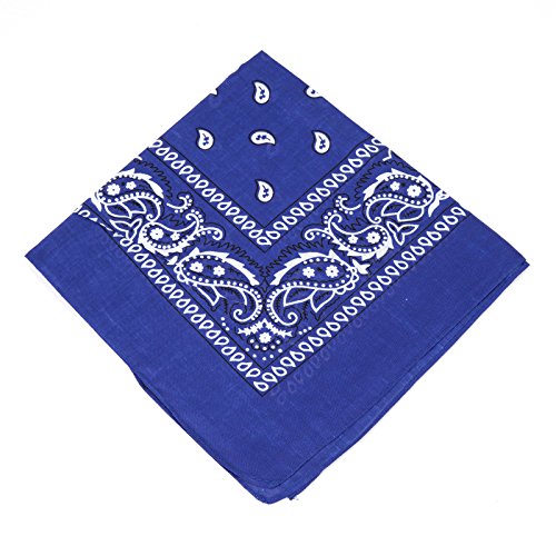 Boolavard 1, 6, 9 oder 12 Stück Cowboy Bandanas Bandana mit original Paisley Muster,1er pack,Marineblau