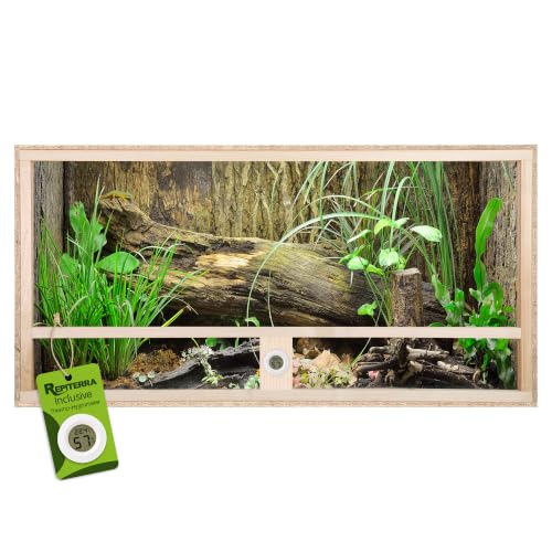 REPITERRA Terrarium für Reptilien & Amphibien, Holzterrarium 120x60x60 cm