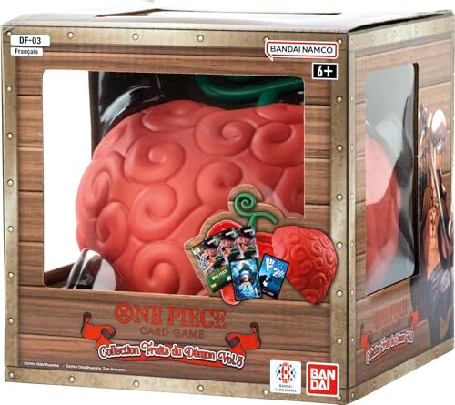 Asmodee - One Piece: Devil Fruit Collection 3 – Bandai – Sammelkartenbox in Form von Bistouri-Frucht – 3 Booster enthalten