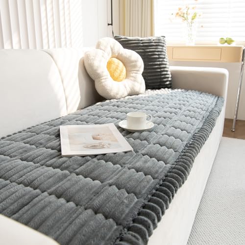 GKXLH Dicke Sofa überzug Waschbar - Neu Weiches Kord Universal Couch überzug 2 3 4 Sitzer, Anti-Rutsch Sofabezug, Gemütlich Sofa Cover Sofa bezug Sofaüberwürfe Möbelschoner für Wohnzimmer (70x150cm)
