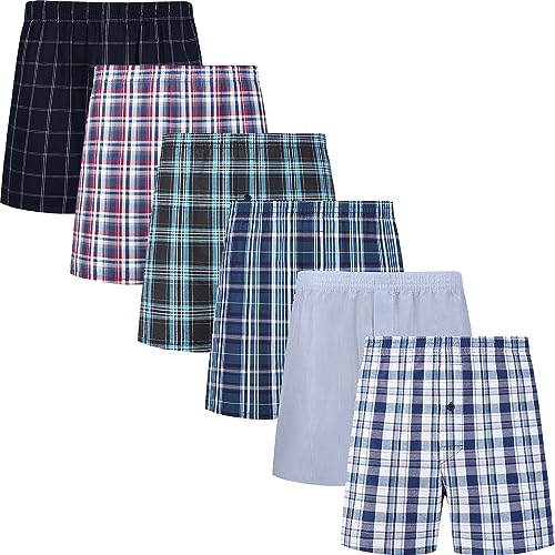 JupiterSecret Herren Boxershorts Baumwolle Unterhosen Männer 6er und 10er Pack Große Amerikanische Boxershorts, L