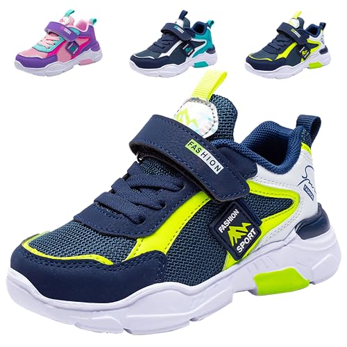 PHMNZIP Kinderschuhe Jungen 32 Turnschuhe Sneaker Mädchen Sportschuhe Schuhe Leicht Kinder Laufschuhe Hallenschuhe Outdoor Atmungsaktiv Fitnessschuhe Basketballschuhe Walkingschuhe Jungenschuhe Grün