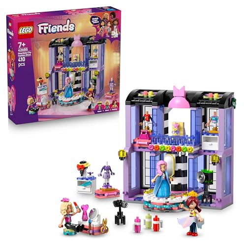 LEGO Friends Modeschau in Heartlake City - Verkleidungsspiel mit 3 Mini Puppen, Laufsteg, anpassbaren Outfits inkl. Rock, Mantel, Hüten & Zubehör - Kreatives Geschenk für Mädchen ab 7 Jahren - 42685