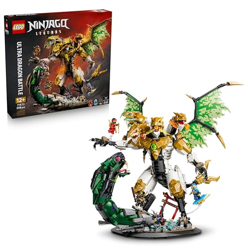 LEGO NINJAGO Duell mit dem Ultradrachen - Spielzeug mit 4-köpfiger Actionfigur, Schlange & 4 Minifiguren mit Katanas - Kinderzimmer Deko - Geschenk für Jungen ab 12 Jahren und Teenager-Fans - 71872