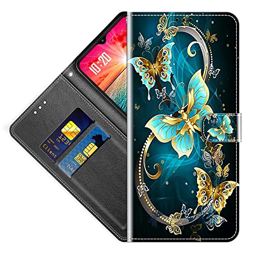 Klapph¨¹llen f¨¹r Oppo?A32 Handyh¨¹lle Flip Case Etui Lederh¨¹lle Tasche Handytasche Oppo?A32 Lite H¨¹lle Leder Klappbares Brieftasche Schutzh¨¹lle,YJS04P-08