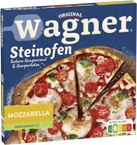 Original Wagner Steinofen Pizza Mozzarella, Tiefkühlpizza Mozzarella, 350 g (Tiefgefroren)