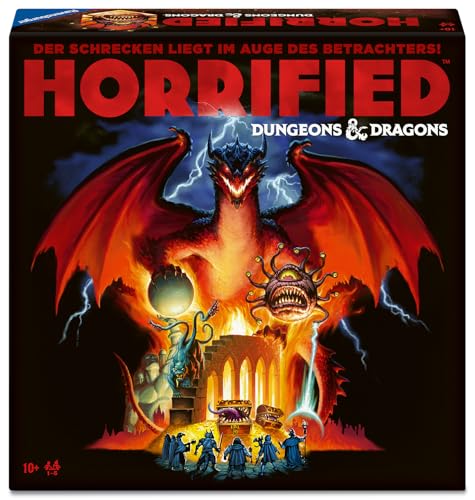 Ravensburger Horrified: Dungeons & Dragons - Kooperatives Brettspiel | Strategiespiel für 1-5 Spieler, Gesellschaftsspiel für D&D Fans, deutsche Ausgabe, Geschenk für Jungen und Mädchen