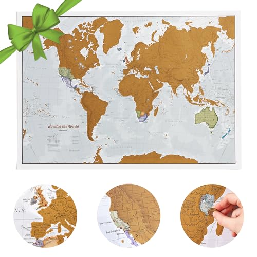 Weltkarte Zum Rubbeln mit Geschenkröhre - Maps International - Aktualisiert 2025 - Das perfekte Geschenk für alle Reisen - Kartografische Details mit Länder - und Staatsgrenzen -59x42 cm
