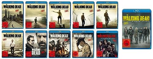 The Walking Dead Staffel 1 - 11 Uncut (1+2+3+4+5+6+7+8+9+10+11, 1 bis 11) FSK 18 im Set - Deutsche Originalware [56 Blu-rays]