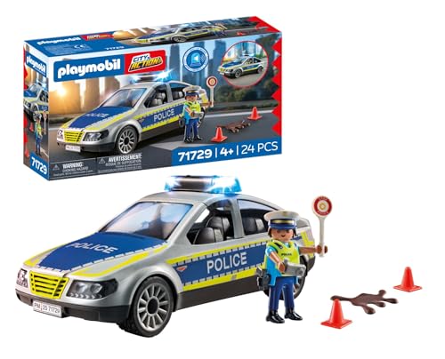 PLAYMOBIL | City Action | Polizei Streifenwagen | Mit Einer Polizei-Figur | Auto mit Blaulicht | Für Kinder ab 4 Jahren | 71729