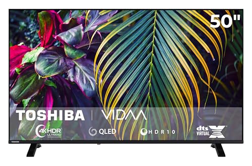 Toshiba 50QV1563DDW 50 Zoll QLED Smart TV VIDAA - 4K UHD Fernseher mit Dolby Vision HDR, Triple-Tuner (DVB-C/S2/T2), Bluetooth & Streaming Apps (2026)