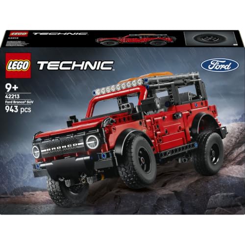 LEGO Technic Ford Bronco Offroader 42213 | Spielzeug ab 9 Jahren für Jungen, Modellauto mit aufklappbaren Türen, V6-Motor, Federung und Lenkung, Geschenk, 943 Teile