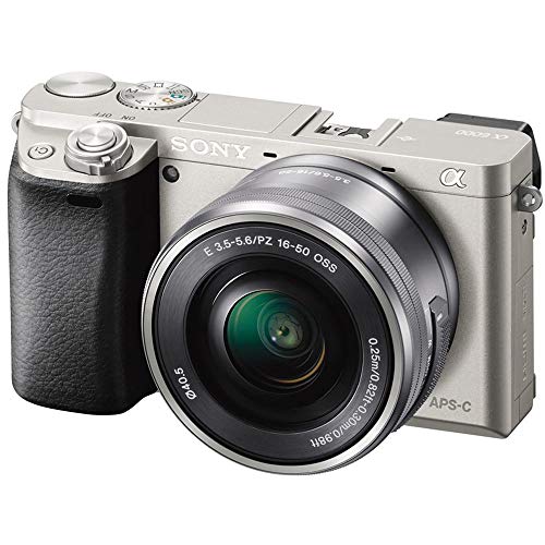 Sony Alpha 6000 Systemkamera (24 Megapixel, 7,5 cm (3 Zoll) LCD-Display, Exmor APS-C Sensor, Full-HD, High Speed Hybrid AF) inkl. SEL-P1650 Objektiv silber