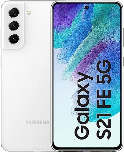 Samsung Galaxy S21 FE 5G Smartphone ohne Vertag, 6.4 Zoll Dynamic AMOLED Display, 4.500 mAh Akku, Android 12 to 13 - Deutsche Version (128 GB, Weiß), SM-G990