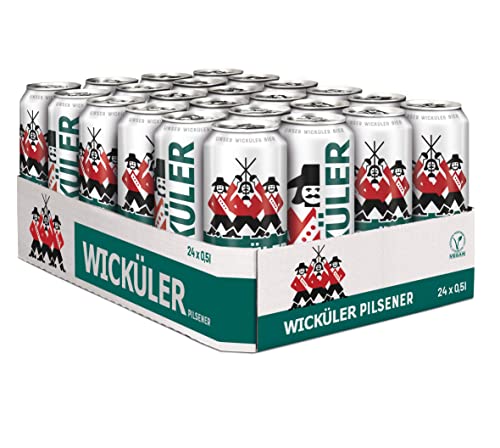 Wicküler Pilsener, würzig frischer Geschmack. 24x0,50 L Dose EINWEG