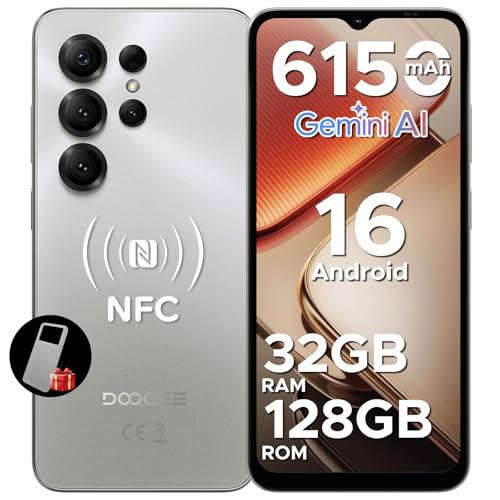DOOGEE Note56X Pro Smartphone Ohne Vertrag Android 16 Mit Gemimi AI, 6150mAh, 32GB+128GB/2TB, 6.56