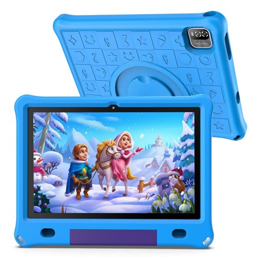 PRITOM Android 10 Tablet for Kids, 10 Inch IPS HD Large Screen, 3GB+64GB, Control Learning Game Education