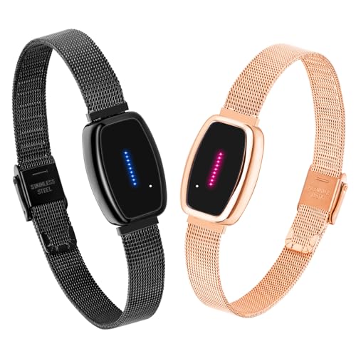 Pulomi Fernliebe Touch Armbänder für Paare, Vibration & Lichter Smart Matching, Ideal für Fernbeziehungen, Jubiläen oder Feiertage Weihnachtsgeschenke