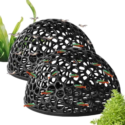 2 Stück Aquarium Höhle Unterirdisch, Garnele Versteck Aquarium, Garnelenhöhle Aquarien Deko, Aquariumm Tunnel Schwarz, Unterschlupf Für Kampffische Garnelens Zierfische Wassertiere, 10.3x5.5cm