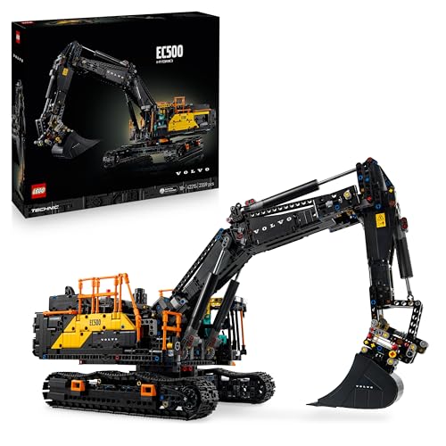LEGO Technic Volvo EC500 Hybrid-Bagger - Spielzeug Automodell mit Motor für Erwachsene mit beweglichem Ausleger, Kettenantrieb sowie austauschbarem Hammer und Schaufel - Geschenkidee - 42215