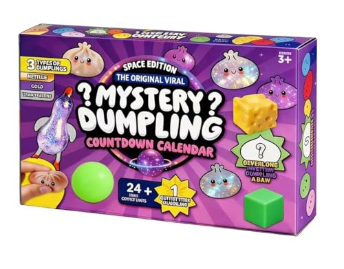 2026 Knödel Countdown Kalender, 24 zufällige Überraschungs Squishies Spielzeuge, Sensorisches Zappelspielzeug zum Stressabbau, Ideal für Erwachsene und Teens