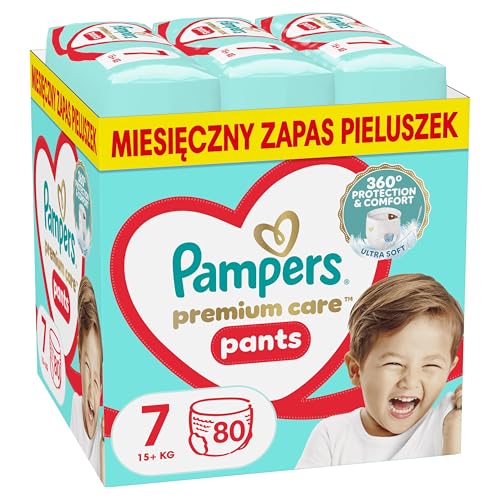 Pampers Premium Care Windeln, Größe 7, 80 Windeln, 15kg+