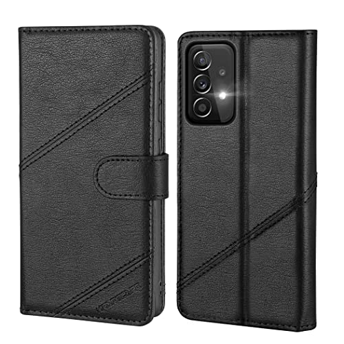 KRAFTCARE Upgraded A33 5G Handyhülle für Samsung A33 5G Hülle [Kartenfach] [Standfunktion] Flip Case Leder Stoßfeste Schutzhülle Bookcase für Samsung Galaxy A33 5G Klapphülle, Schwarz