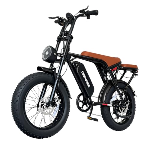 DEEPOWER Elektrofahrrad, 20“ E-Bike, 48V 20Ah Abnehmbarem Akku, 250W Motor, Reichweite 80km(PAS), Duale Lichter, Elektrofahrräder für Erwachsene