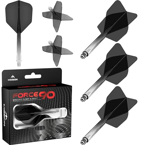 Mission Force 90 Gradient Transparent Black NO6 - Dart Flights Medium