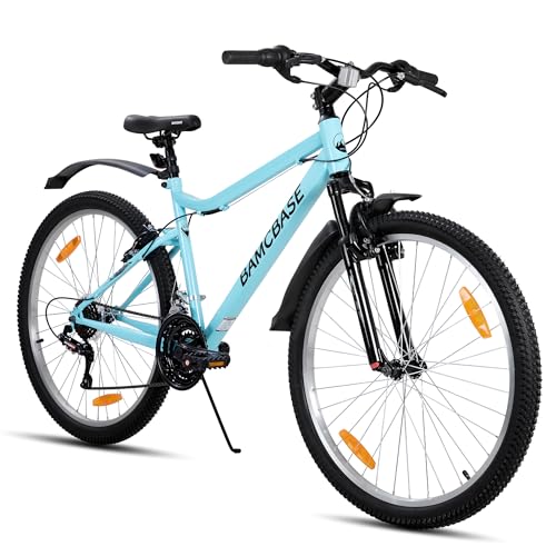 HILAND 26 Zoll Mountainbike für Frauen, 18-Gang Schaltung, Damen Mountainbike mit V-Bremsen, Robustes MTB für Frauen, Grün