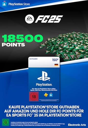 PlayStation Store Guthaben für FC 25 Ultimate Team | 18500 FC Points | PS4/PS5 Download Code | deutsches Konto