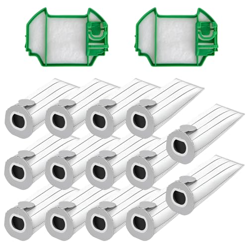 14 Stück Staubsaugerbeutel für Vorwerk Kobold VK7 FP7 Premium Filtertüten für Kobold,FP7 Staubsaugerbeutel für Vorwerk,VK7 Staubbeutel Ersatzteile（mit zwei Filter）