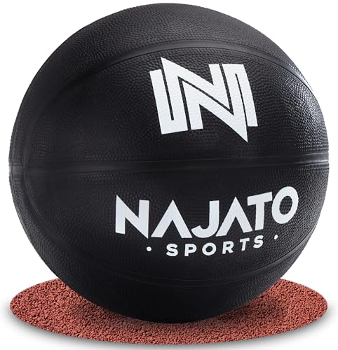 NAJATO Sports Basketball – Basketball Größe 7 – Für den Outdoor & Indoor Bereich (Schwarz)
